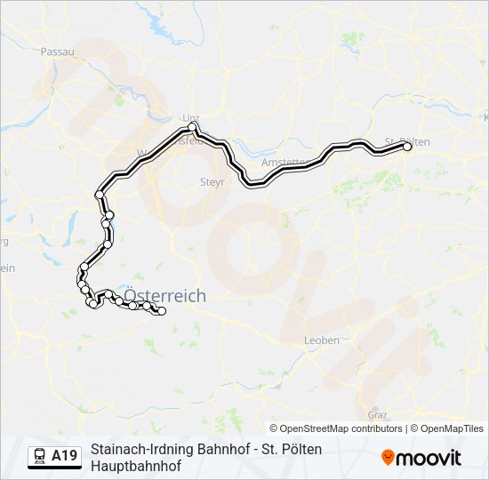 A19 Train Line Map