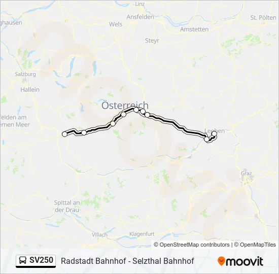 SV250 Bus Line Map