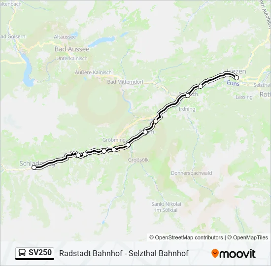 SV250 Bus Line Map