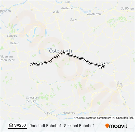 SV250 Bus Line Map