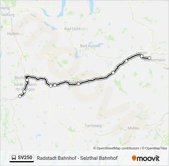 SV250 Bus Line Map