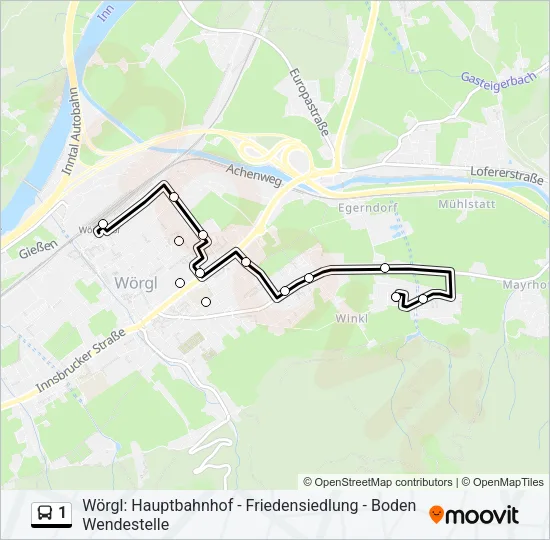1 Bus Line Map