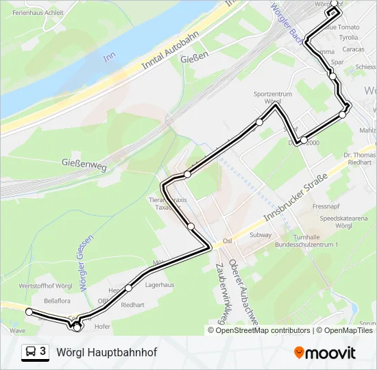 3 Bus Line Map