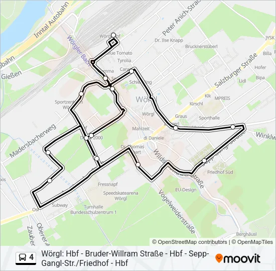 4 Bus Line Map