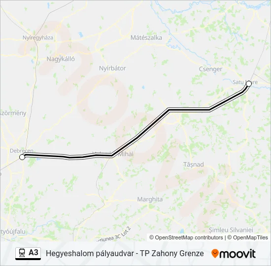 A3 Train Line Map