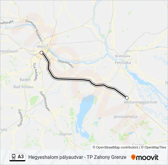 A3 Train Line Map