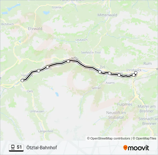 S1 Train Line Map