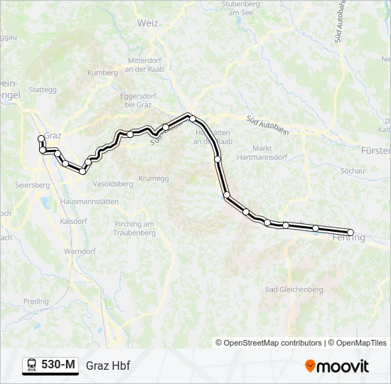 530-M Train Line Map