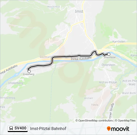 SV400 Bus Line Map
