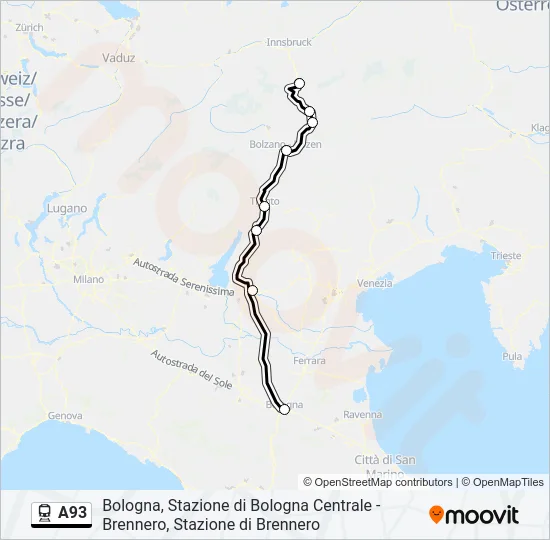 A93 Train Line Map