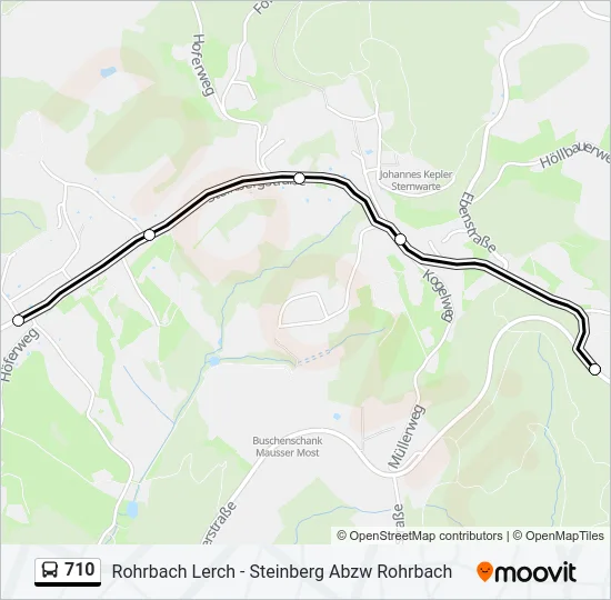 710 Bus Line Map