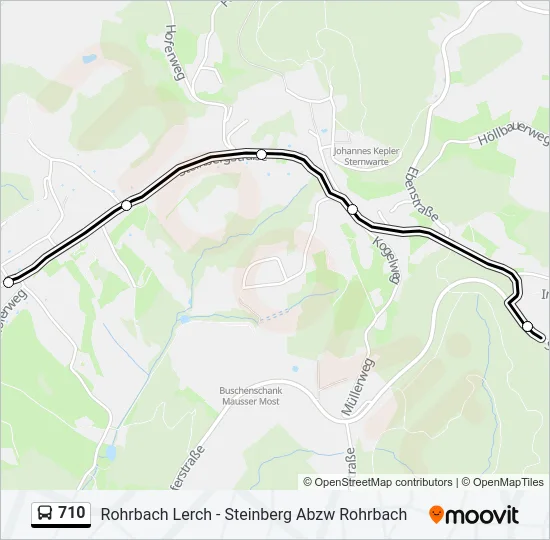 710 Bus Line Map
