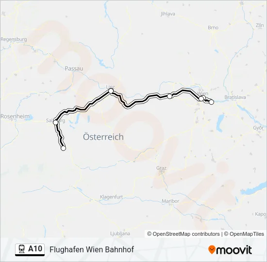 A10 Train Line Map