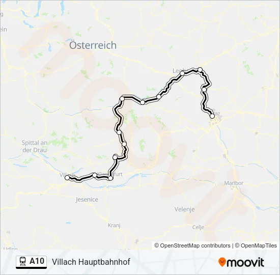 A10 Train Line Map