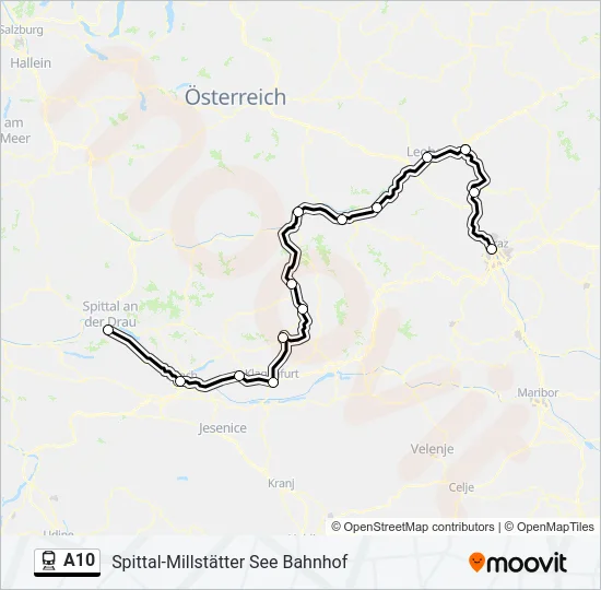 A10 Train Line Map