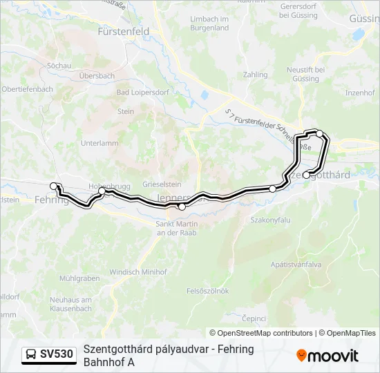SV530 Bus Line Map