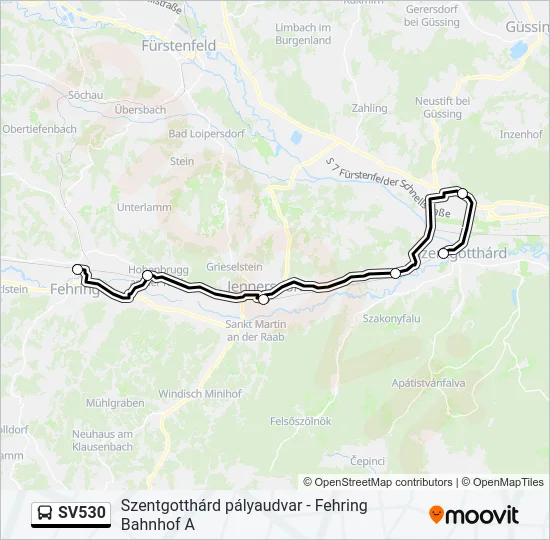 SV530 Bus Line Map