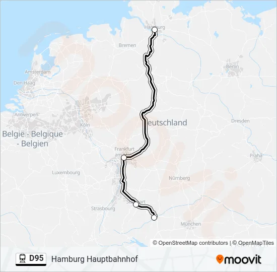 D95 Train Line Map