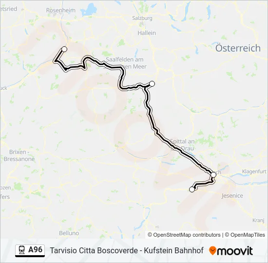 A96 Train Line Map
