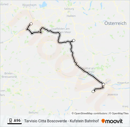 A96 Train Line Map