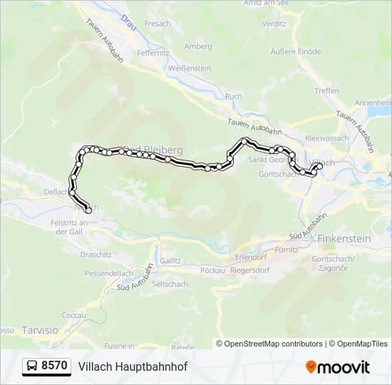 8570 Bus Line Map
