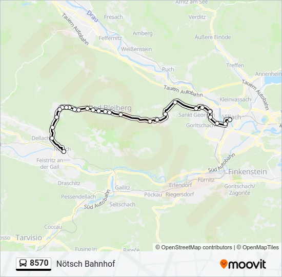 8570 Bus Line Map