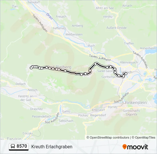 8570 Bus Line Map