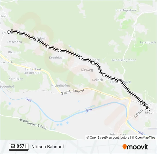 8571 Bus Line Map