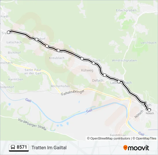 8571 Bus Line Map