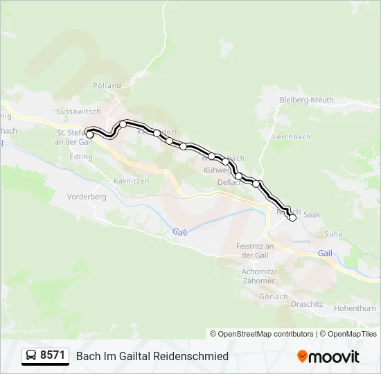 8571 Bus Line Map