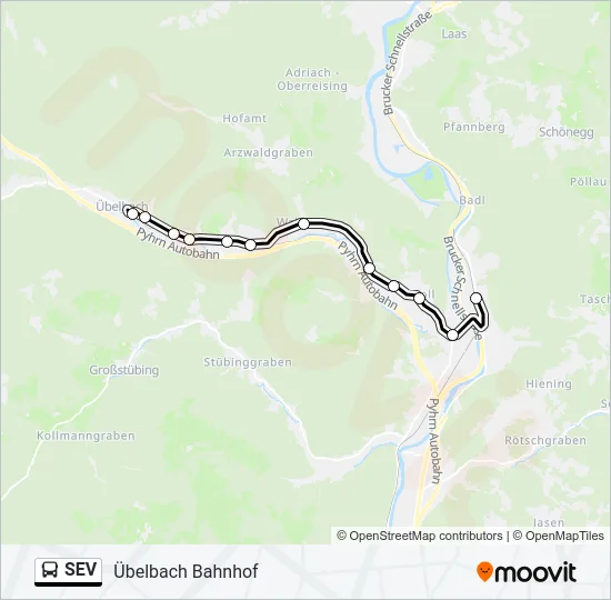 SEV Bus Line Map