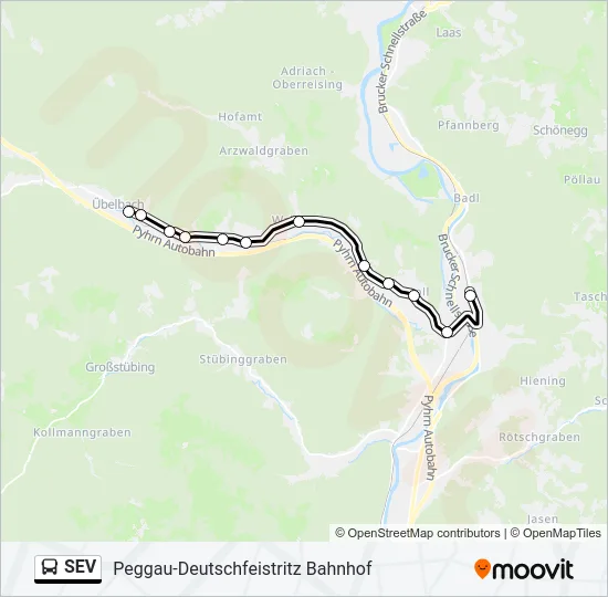 SEV Bus Line Map