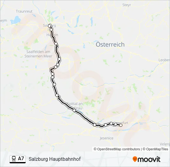 A7 Train Line Map