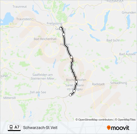 A7 Train Line Map