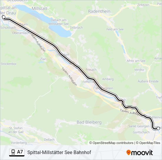 A7 Train Line Map