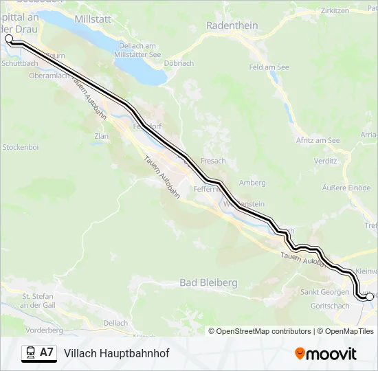A7 Train Line Map