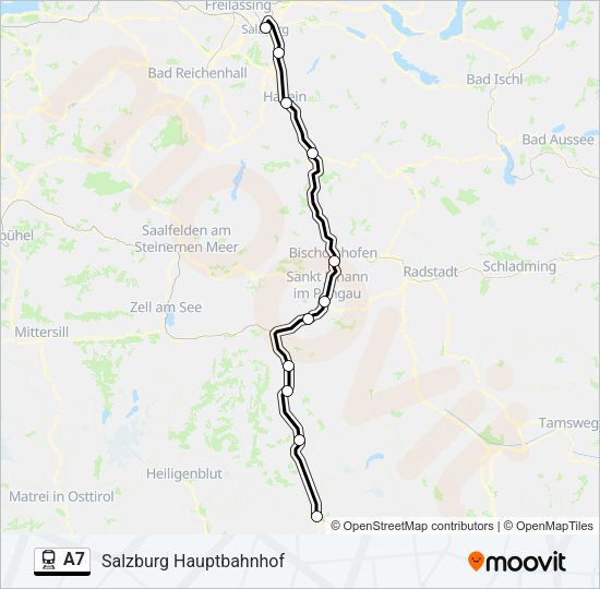 A7 Train Line Map