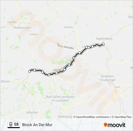 S8 Train Line Map