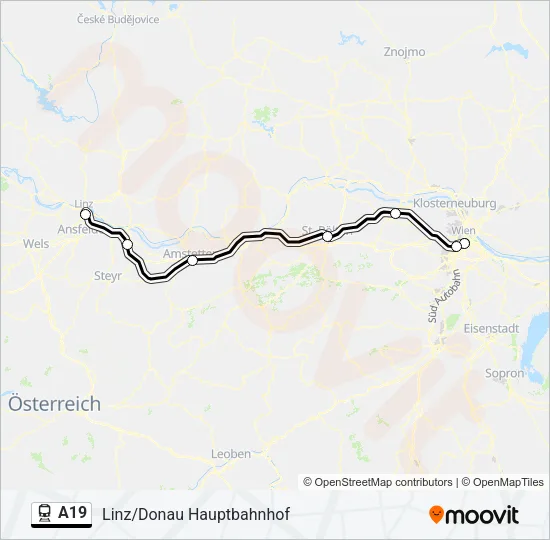 A19 Train Line Map