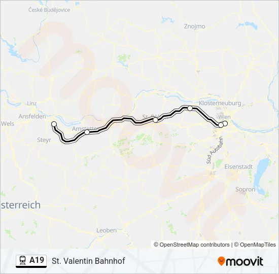 A19 Train Line Map