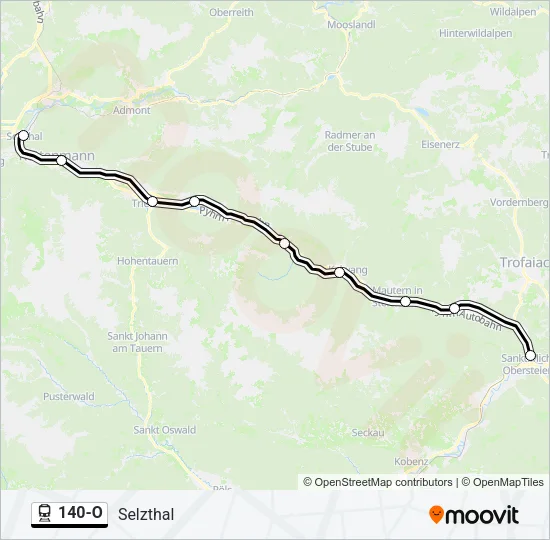 140-O Train Line Map