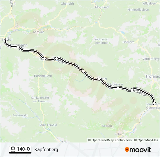 140-O Train Line Map