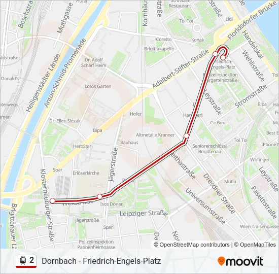 2 Light Rail Line Map