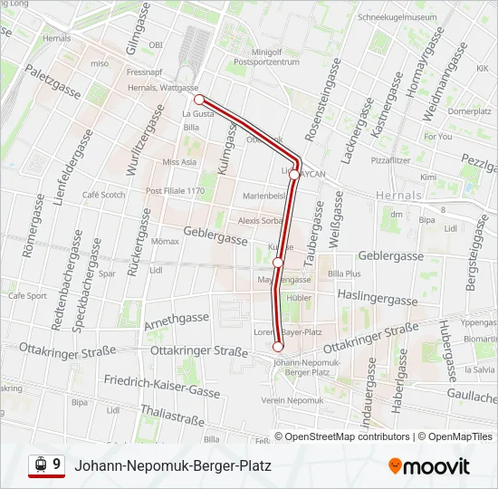 9 Light Rail Line Map