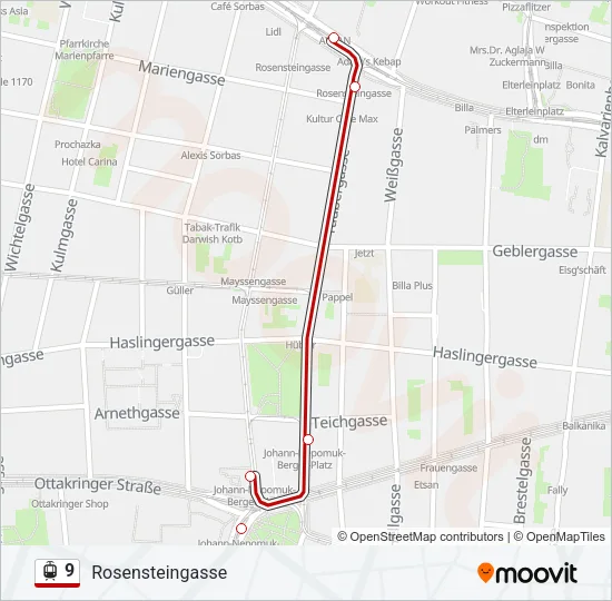 9 Light Rail Line Map