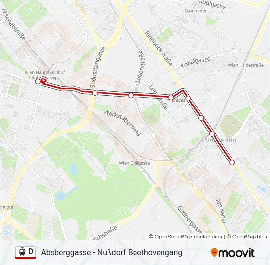 D Light Rail Line Map