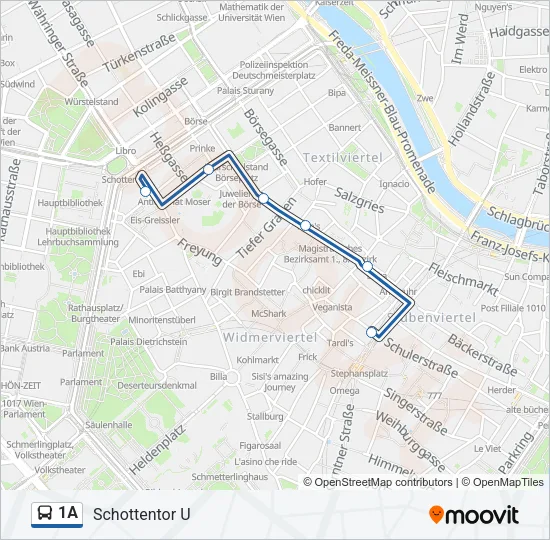 1A Bus Line Map