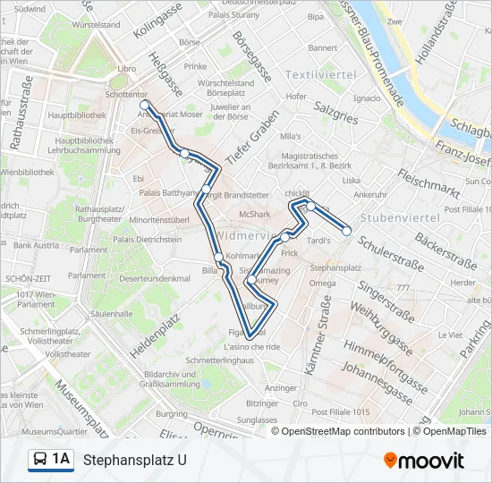 1A Bus Line Map
