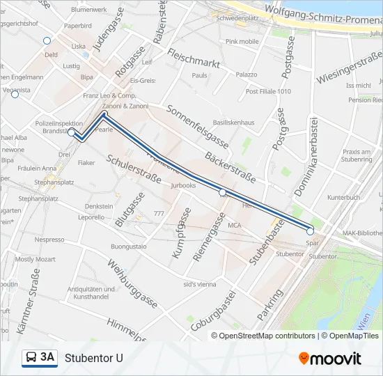 3A Bus Line Map