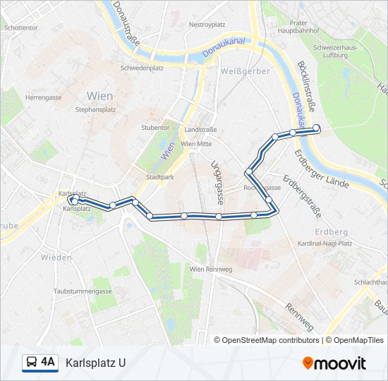 4A bus Line Map